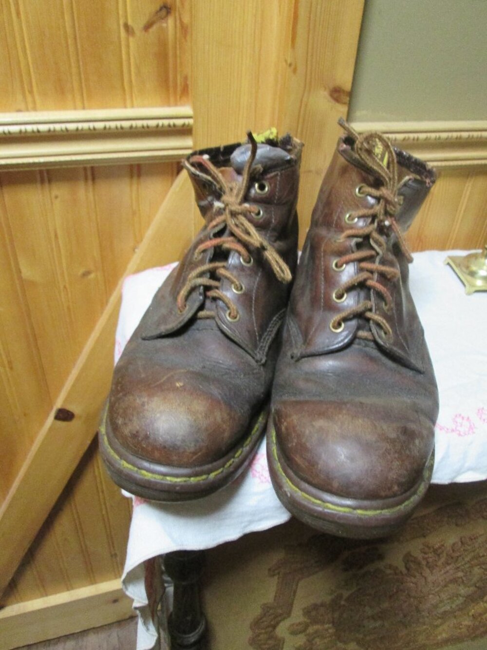 Mens 90s Grunge Lug dr Martens Uk brown sz 8 womens 10 ankle